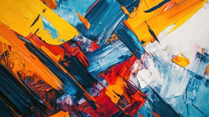 Poster - A dynamic abstract background with sharp angles and vivid colors, creating a sense of movement and energy for a bold and engaging visual impact.