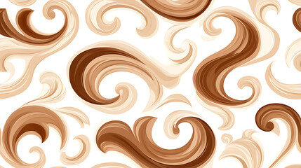 Poster - Elegant Swirls and Shades of Brown Artful Design for Backgrounds and Creative Projects Motif