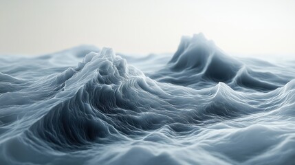 Aufkleber - 3d render of abstract waves background
