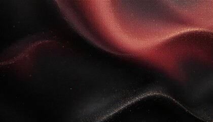 Poster - Flowing red and black abstract texture with subtle glitter accents