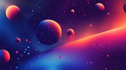 Poster - abstract dynamic space background