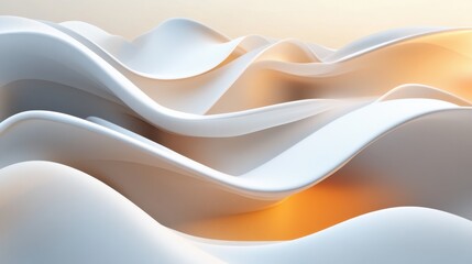 Poster - abstract waves, flowing lines and gradients, 3d illustration