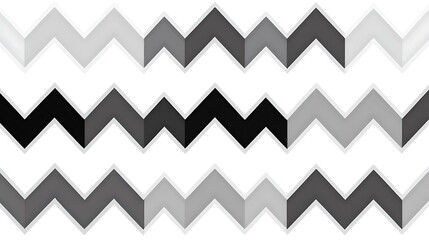 Poster - Gray Tone Zigzag Pattern Abstract Geometric Backdrop Design Simple Decorative Element Seamless Texture