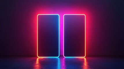 Aufkleber - Creative glowing 5G backdrop. Mobile internet concept. 3D Rendering.