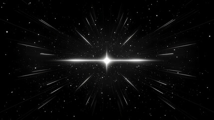 Poster - Hyperspace Jump Trajectory Visualization with Starfield Background Celestial Speed Rendering 3D