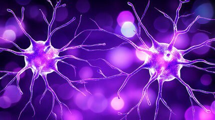 Poster - Interconnected Neurons Microscopic Network Brain Cell Structure Biology Nerve System Scientific View