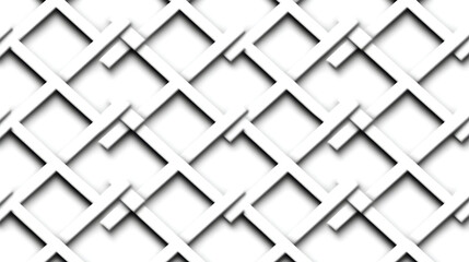Poster - Intersecting Lines Lattice Geometric Grid Structure Design with Interlaced Pattern Elements in White