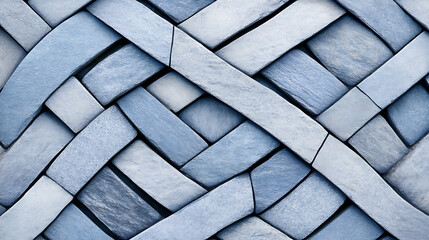 Poster - Interwoven Blue Stone Pattern Creating a Visually Striking Textured Background or Decorative Surface
