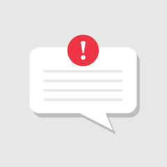 Poster - New message icon in flat style. Incoming inbox email vector illustration on isolated background. Bubble notification sign business concept.