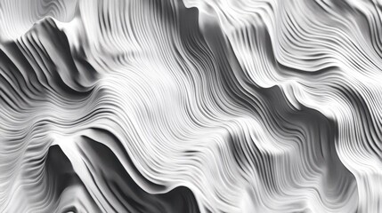 Poster - Generative AI illustration of computer generated image of wavy lines