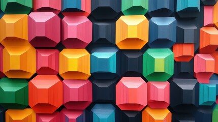 Wall Mural - Abstract hexagonal wallpaper/background/backdrop