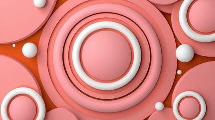 Poster - Dynamic abstract circles design studio digital art modern environment close-up view creative concept