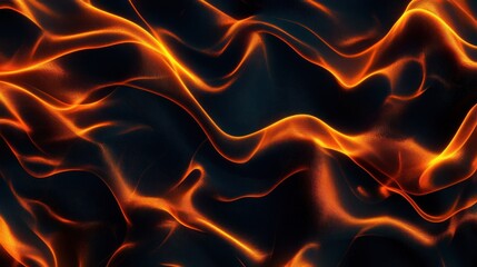 Poster - A beautiful abstract image of glowing neon light waves creating dynamic lines and patterns against a black background, creating a mesmerizing and futuristic aesthetic.