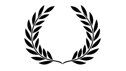 Poster - Olive Branch Wreath Design Victory Symbol Peace Emblem Elegant Ornamental Heraldic Decor Isolated