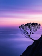 Poster - An abstract image featuring dynamic lines in purple and blue hues against a dark gradient background, creating a futuristic and sleek visual.