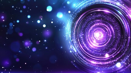 Poster - Dynamic cosmic swirl abstract space digital art starry background close-up infinity concept