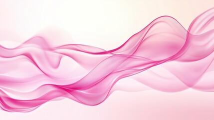 Poster - Abstract pink waves with flowing energy lines