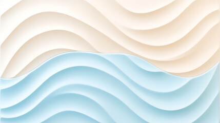 Poster - Serene Abstract Sand and Water Waves Illustration Smooth Gradient Design Aesthetic Modern Art