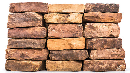 Poster - Stacked Bricks Construction Material Block Texture Outdoor Architecture Building Wall Background