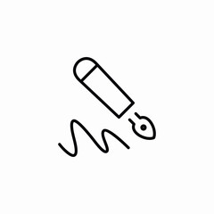 Poster - Pen writing signature icon vector sign
