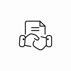 Poster - Contract document guarantee icon vector sign