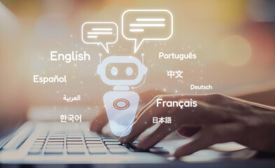 an innovative ai chatbot engages users by providing multilingual language translation services. this