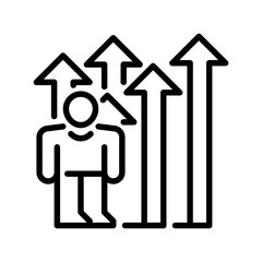Poster - Career Growth line icon. Universal creative premium symbol. Vector sign icon logo template. Vector illustration