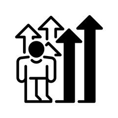 Poster - Career Growth line icon. Universal creative premium symbol. Vector sign icon logo template. Vector illustration