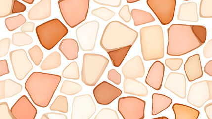 Poster - terrazzo stone floor seamless tile pattern design in earthy tones graphic resource background image
