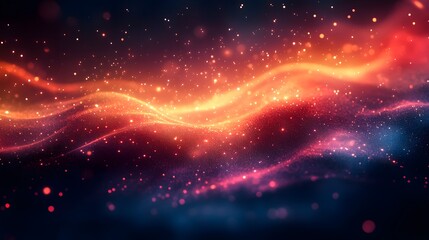 Poster - luminous particulate streams flowing through ethereal space, glittering beautifully
