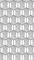 seamless pattern with black and white hexagons. vector illustration