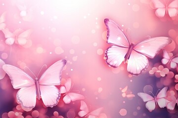 Canvas Print - Butterfly and flowers neon backgrounds abstract outdoors.