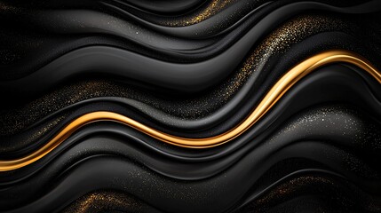 Poster - abstract fluid art, swirling marbled ink textures, dynamic movement, deep contrast between black and