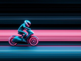 Poster - futuristic light tunnel, infinite reflections, glowing neon streaks, immersive depth, high-detailed 