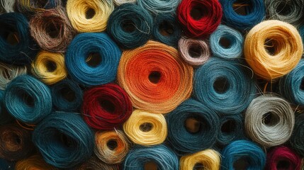 Poster - Yarn Thread Target Board, a conceptual representation of precision and focus, intricately woven to symbolize accuracy and intention