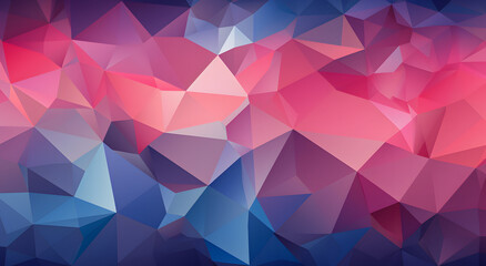 Poster - Abstract Vector Picture. Geometric Triangles in neon Gradient Colors. Panoramic header website illustration banner web modern design space background pattern geometric background blue purple abstract