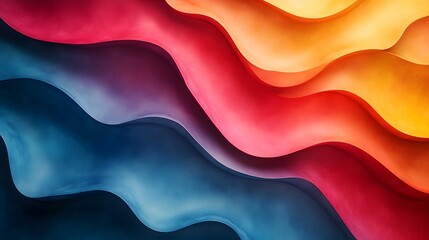 Poster - abstract chromatic fluidity, a symphony of vibrant undulating gradients