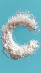Fototapete - Dynamic Splash Art Captivating Water and Foam Swirl on Vibrant Aqua Background - Visual Branding and Digital Art for Contemporary Marketing Strategies