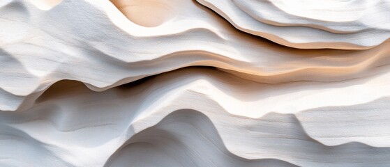 Aufkleber - Wavy Sandstone Texture Natural Striations for Earthy Interior Design - Sedimentary Elegance in Sustainable Architecture and Eco-Friendly Decor Trends