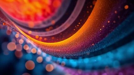 Poster - Abstract Swirling Nebula of Vibrant Hues