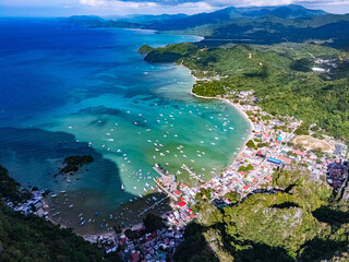 Wall Mural - Aerial view of El Nido on the Island of Palawan, Philippines