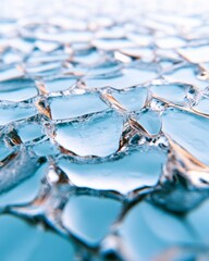 Leinwandbilder - Contemporary Ice Pattern Art for Winter-Themed Decor Abstract Frozen Crystal Structures with Textural Detailing - Ideal for Creative Marketing and Luxe Interior Design Concepts