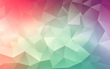 Poster - Multicolor polygonal illustration, which consist of triangles. Geometric background in Origami style with gradient. Triangular design for your business. Rainbow, spectrum image.