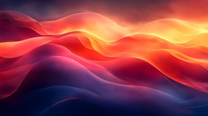 Poster - Abstract ethereal waves of color evoking a sense of fluid movement