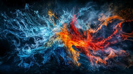 Fototapete - Dynamic color explosion of infinite streaks abstract art digital artwork vibrant environment artistic viewpoint