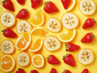 Wall Mural - Fresh Fruit Salad Ingredients