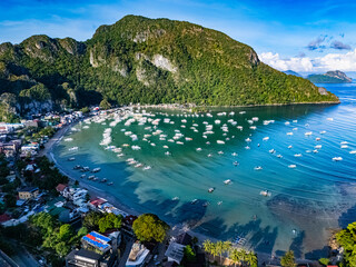 Poster - Aerial view of El Nido on the Island of Palawan, Philippines