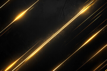 Poster - black background with golden lines. The lines are very thin and are in a row. The background is dark and the lines are bright