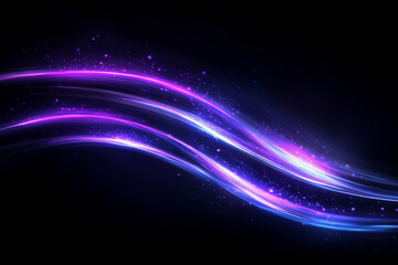 Poster - purple and blue wave with a lot of sparkles. The wave is very long and it looks like it is moving
