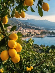 Poster - Lemons on Tree Branches